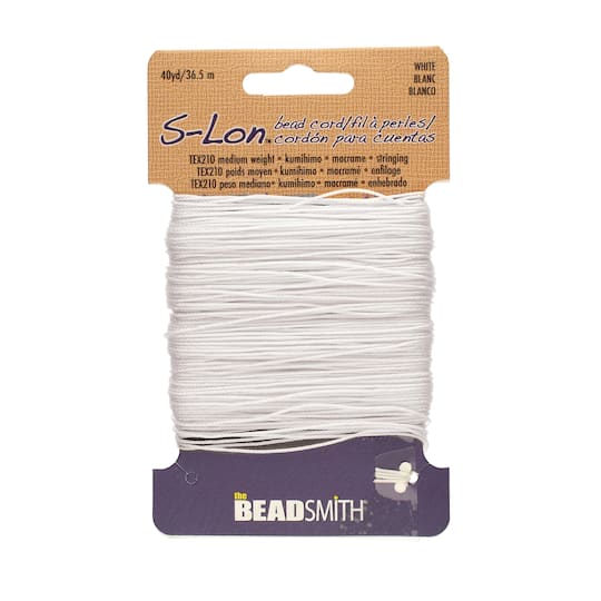 12 Pack: The Beadsmith® S-Lon® 0.5mm White Bead Cord